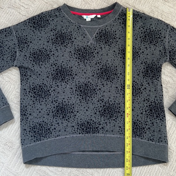 Boden Star Velvet Gray Sweatshirt Arabella Crew Neck, Size Small, EUC - Picture 14 of 16